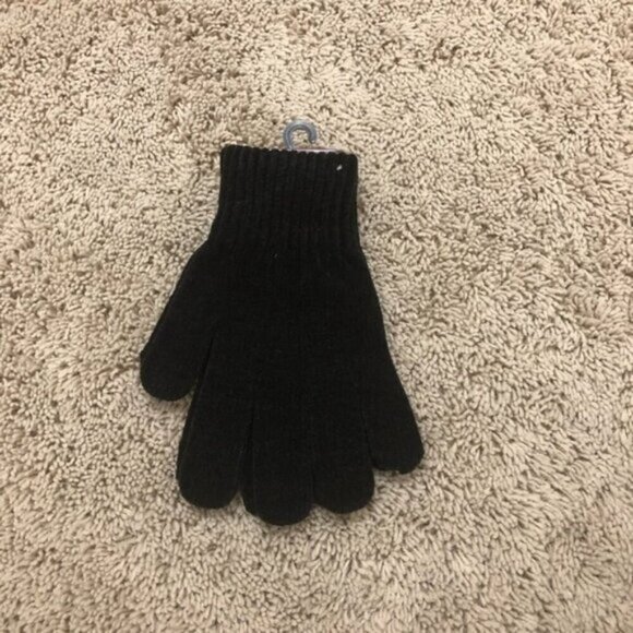 Black Knit Gloves - Picture 2 of 2